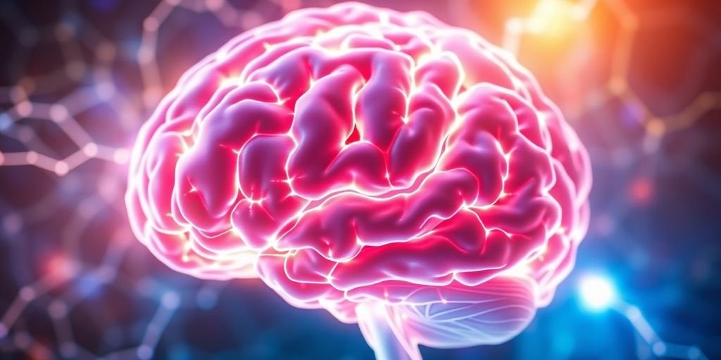 Human brain with glowing connections forming memories.