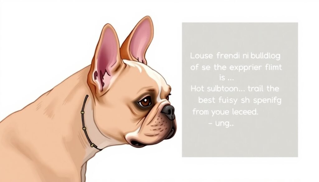 A realistic illustration of a French Bulldog looking attentively at its owner, capturing the complex relationship between breed traits and training.